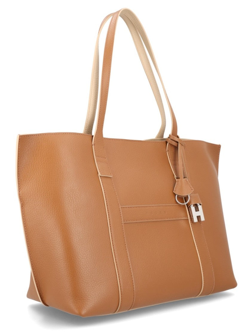 Hogan Hogan Script Textured Calf Leather Handbag Bag