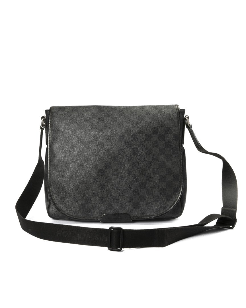 Louis Vuitton Black Damier Graphite Daniel Mm Canvas Messenger Bag
