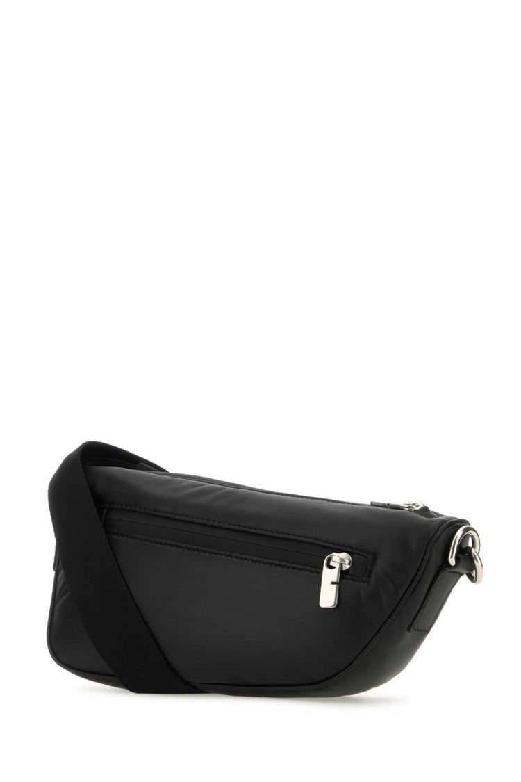 Burberry Black Leather Shield Crossbody Bag