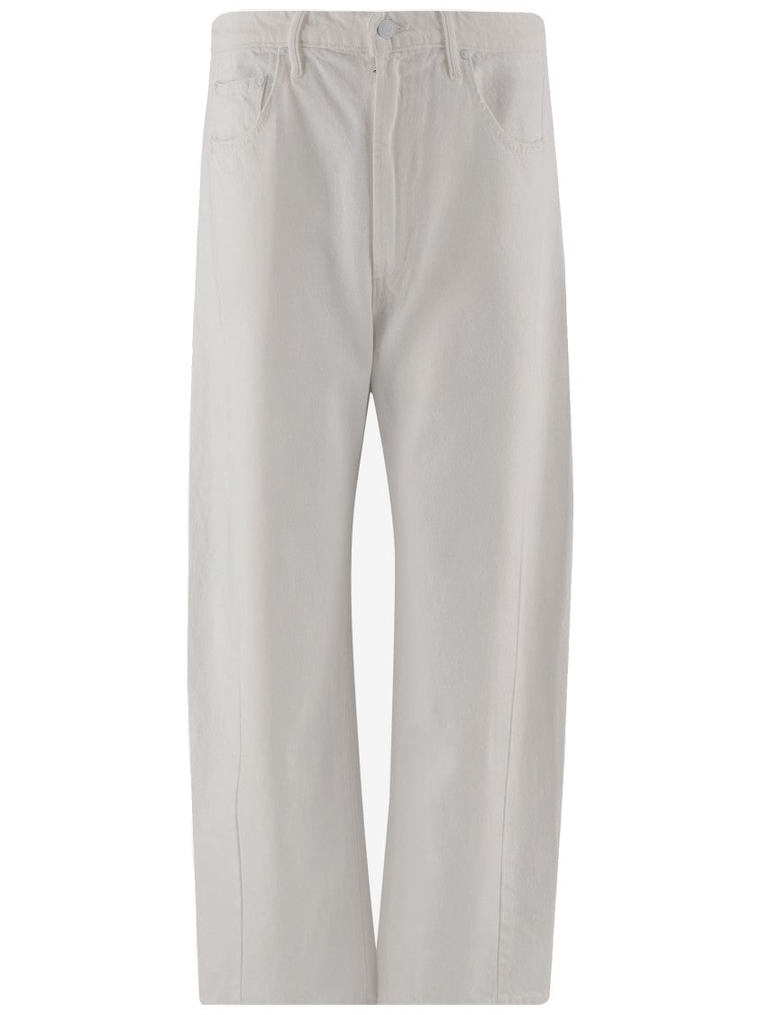 Mother Wide Leg Cotton Denim Jeans