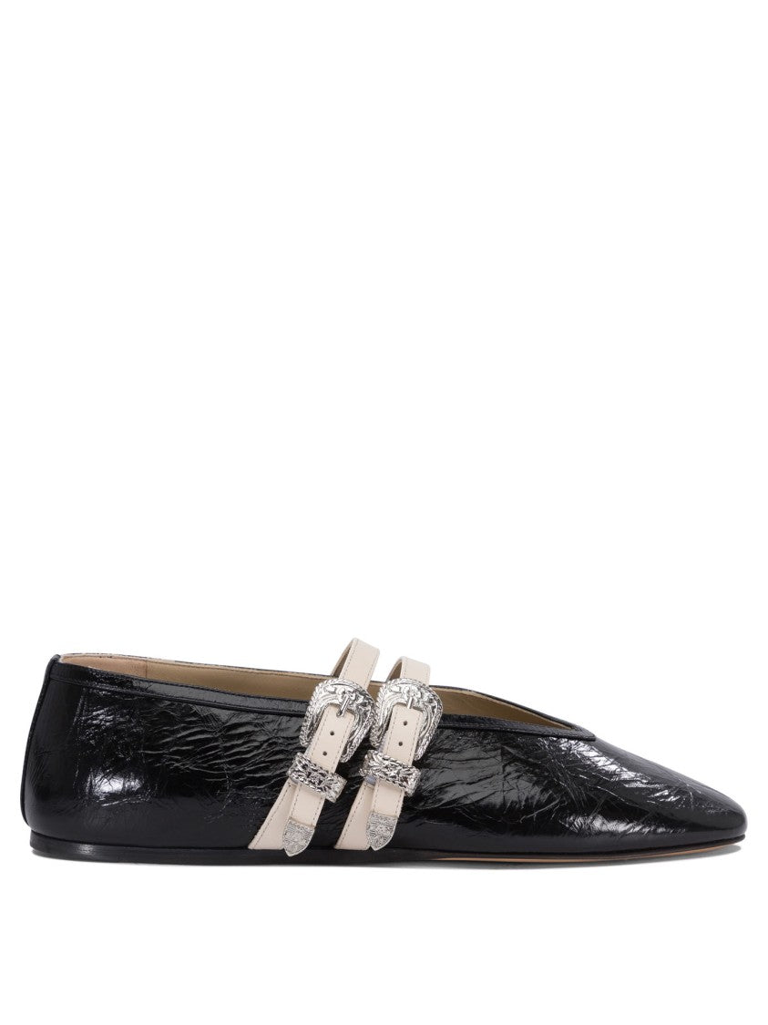 Le Monde Béryl Pointed Toe Ballerinas With Buckles