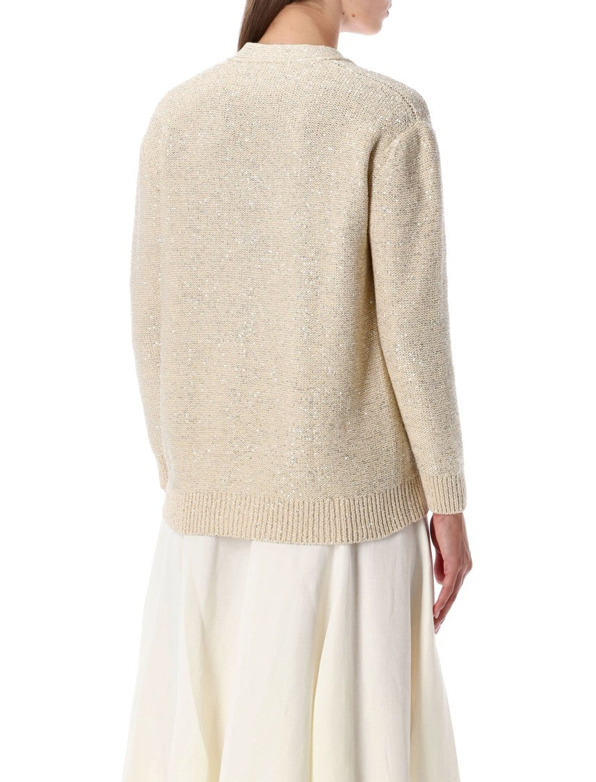 Fabiana Filippi Draped Cotton Ribbon Cardigan