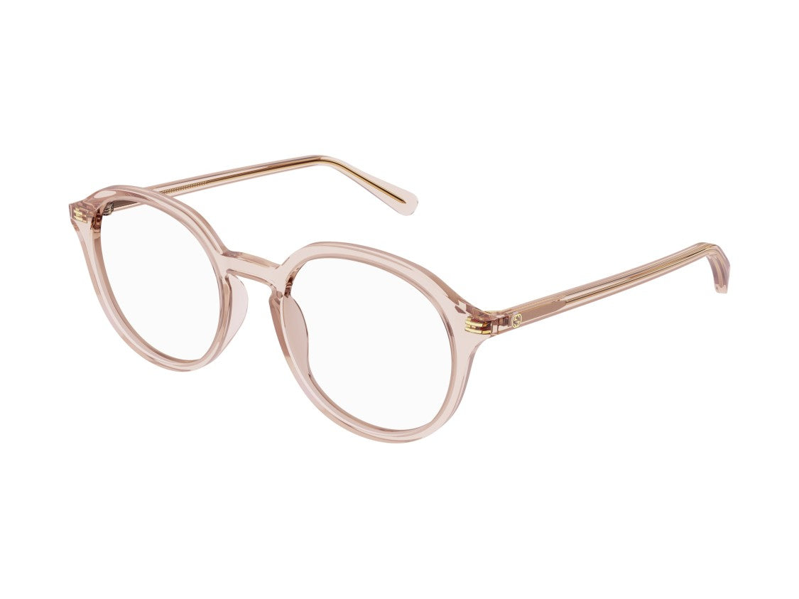 Gucci Pink Gg1004o Gold Translucent Round Eyeglasses