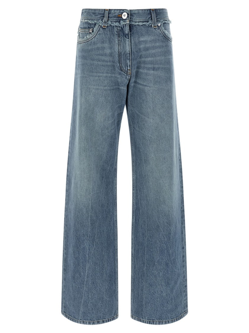 Versace Stonewashed Denim Boyfriend Jeans