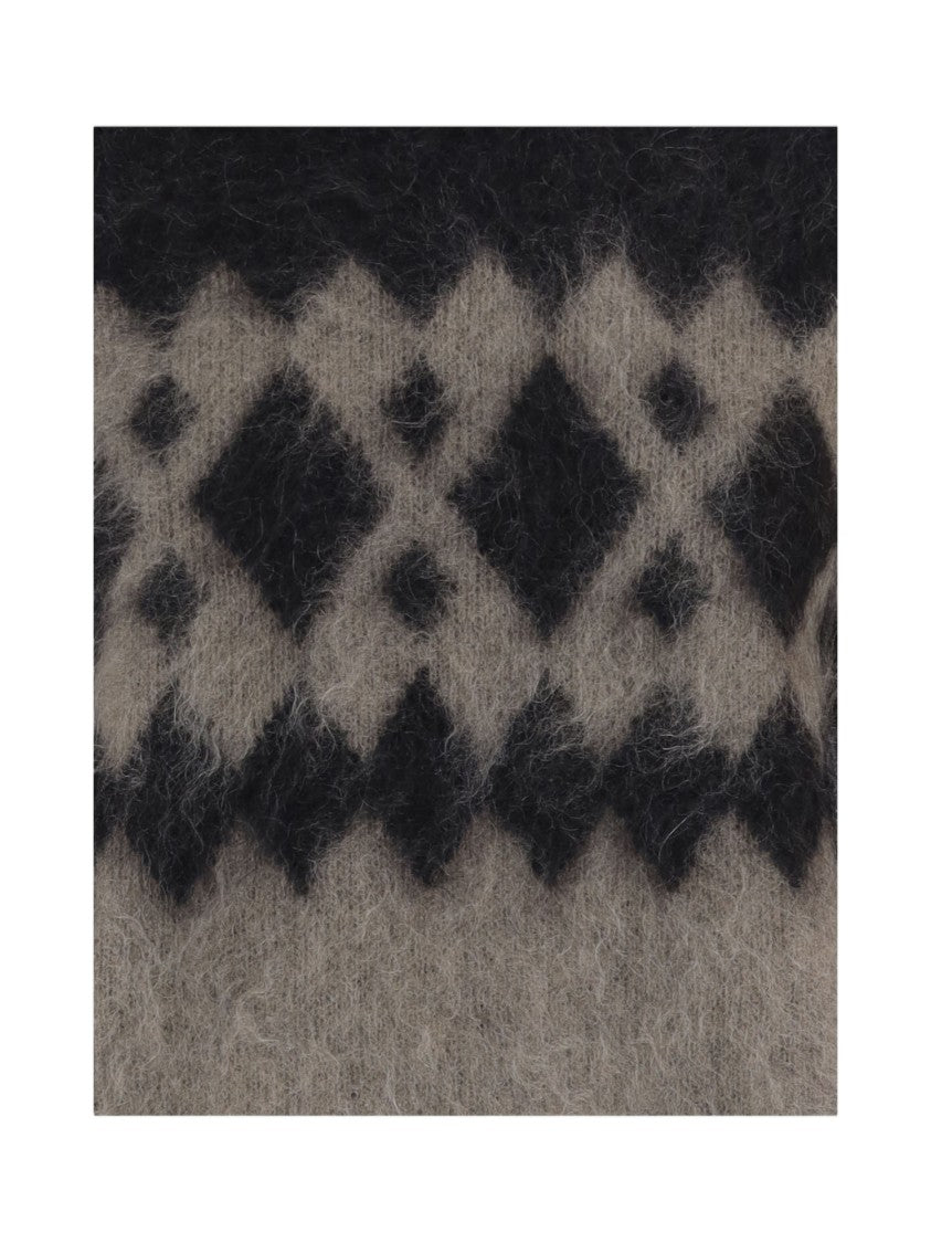 The Garment Geometric Pattern Stretch Mohair Sweater