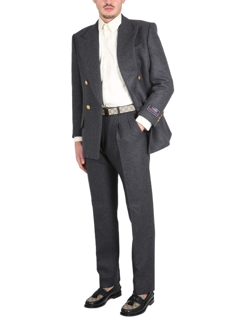 Gucci Double-Coat Jacket With Lance Lapels In Cashmere-Wool Blend