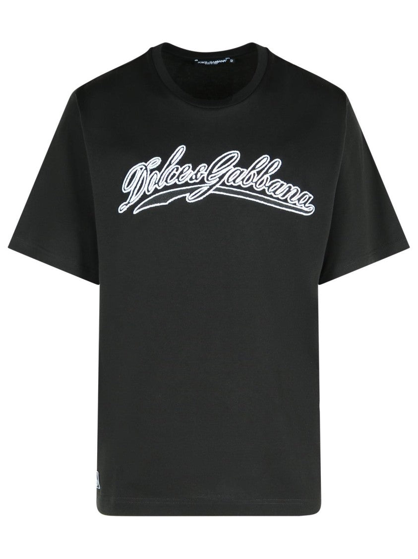 Dolce & Gabbana Black Cotton T-Shirt