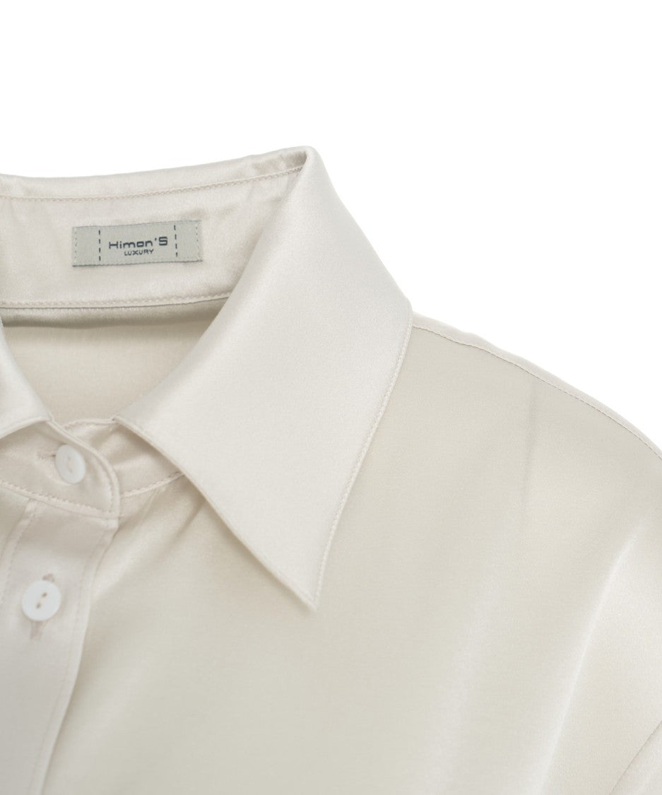 Himons Refined Silk Blouse With Kent Collar