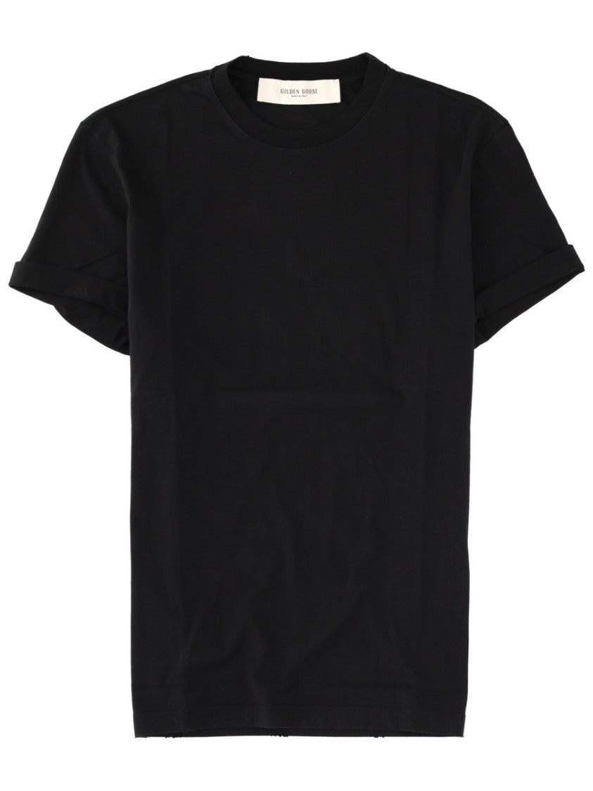 Golden Goose Black Relaxed-Fit Cotton Logo T-Shirt