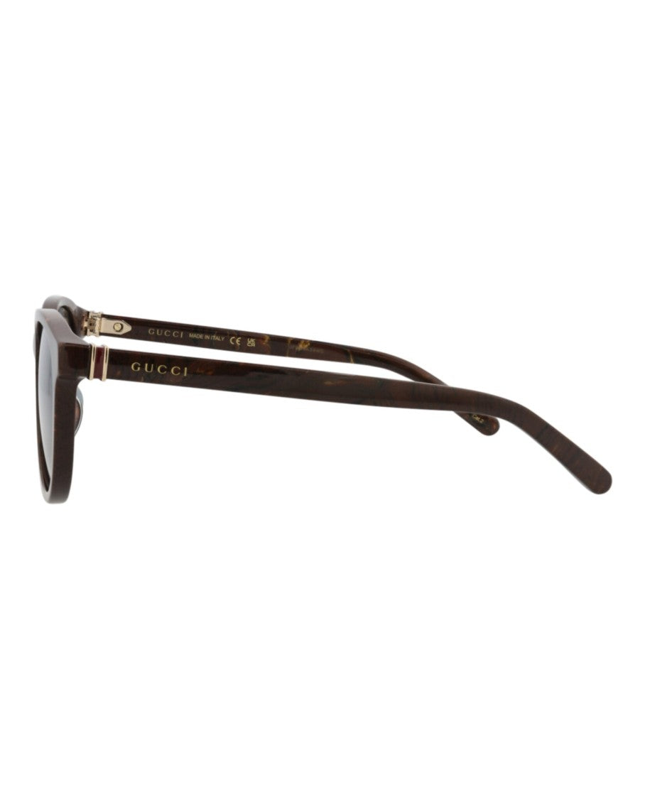 Gucci Round-Frame Recycled Acetate Sunglasses