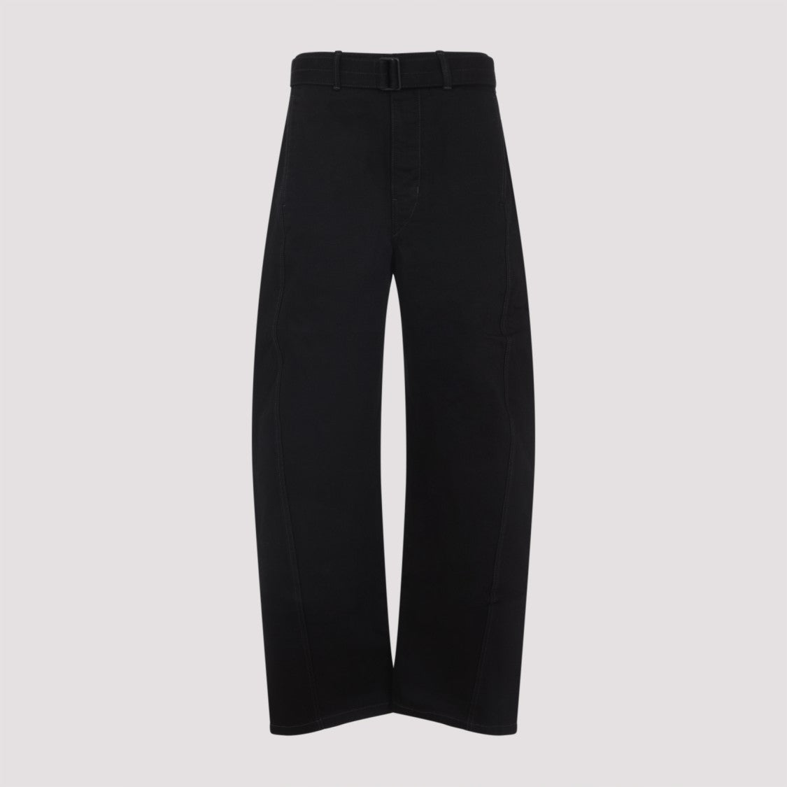 Lemaire Twisted Belted Black Cotton Pants