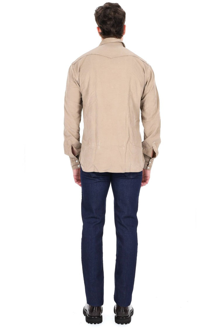 Barba Duemila Righe Texan Velvet Shirt