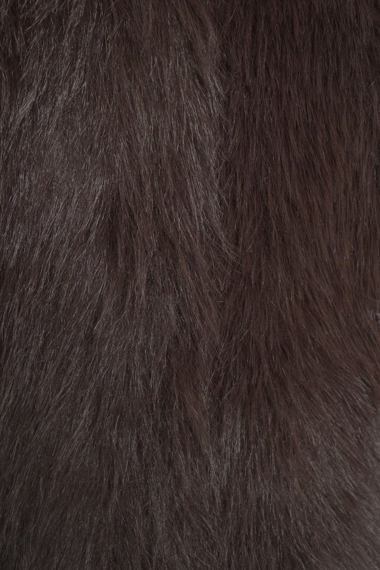 Bully Medium-Length Faux Fur Coat With High Collar