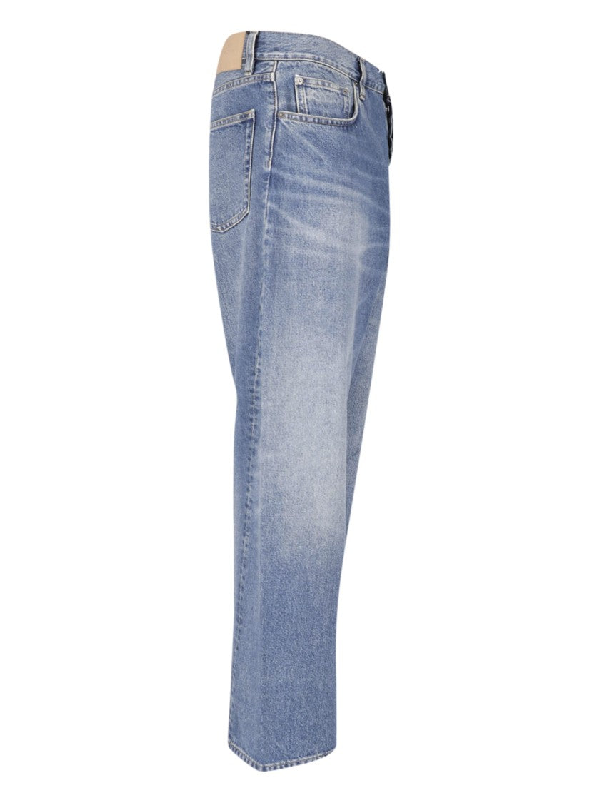 Sunflower Blue Wide Twist Denim Jeans