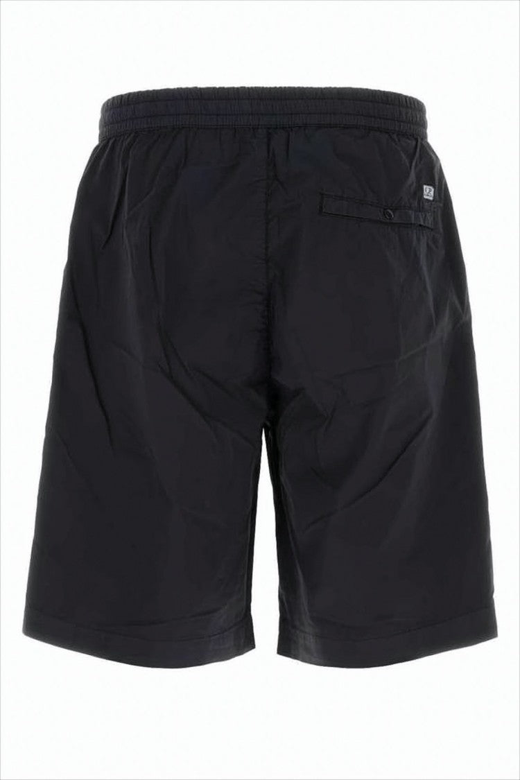 C.P. Company Minimalist Black Shorts With Elastic Waistband