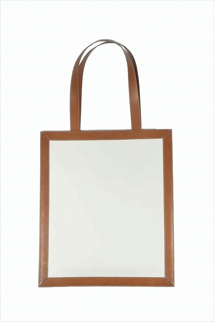 Jil Sander Structured White Tote Bag With Smooth Leather Trims