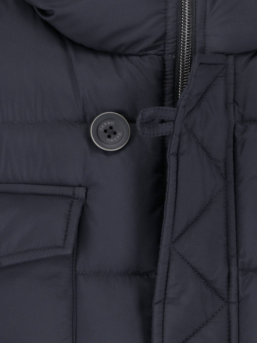 Herno Black L'eskimo Technical Fabric Down Jacket
