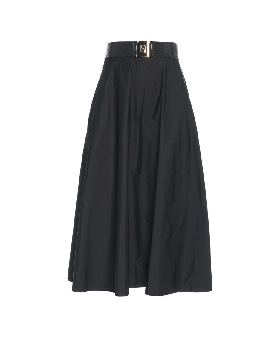 Elisabetta Franchi Belted Midi Skirt