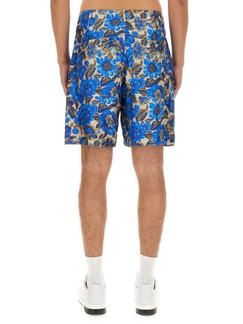 Moschino All Over Blue Flower Shorts