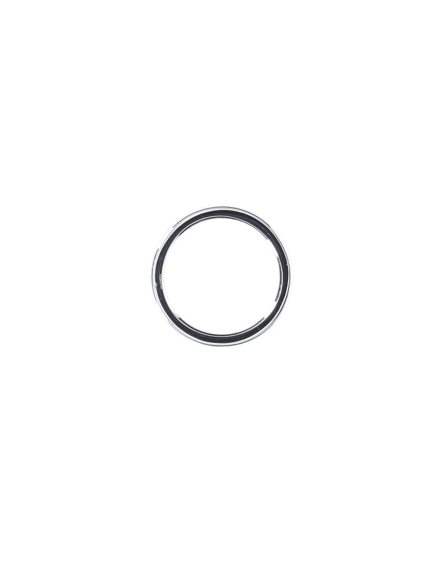 Maison Margiela Circular Sterling Silver Ring With Engraved Logo