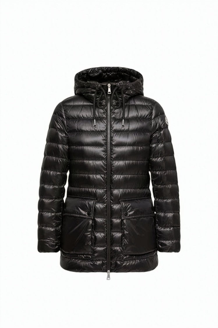 Moncler Glossy Quilted Down Jacket With Hood