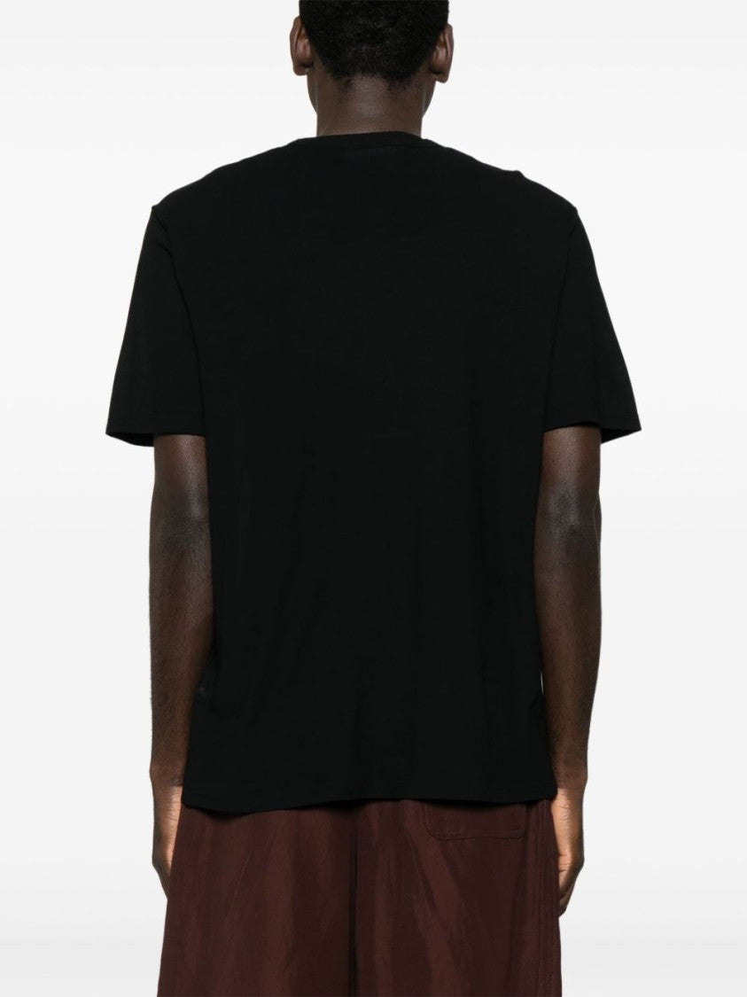 Jil Sander Black T-Shirt With Subtle Logo Detail