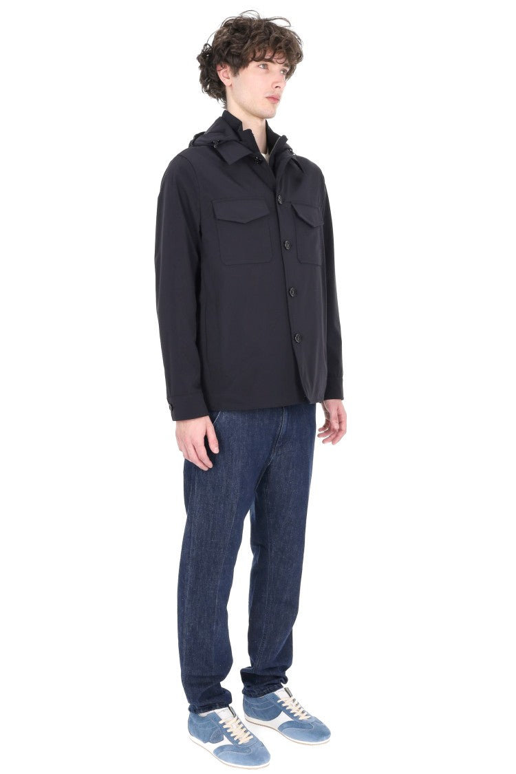 Moorer Maffei-Kr Waterproof Stretch Nylon Overshirt Jacket