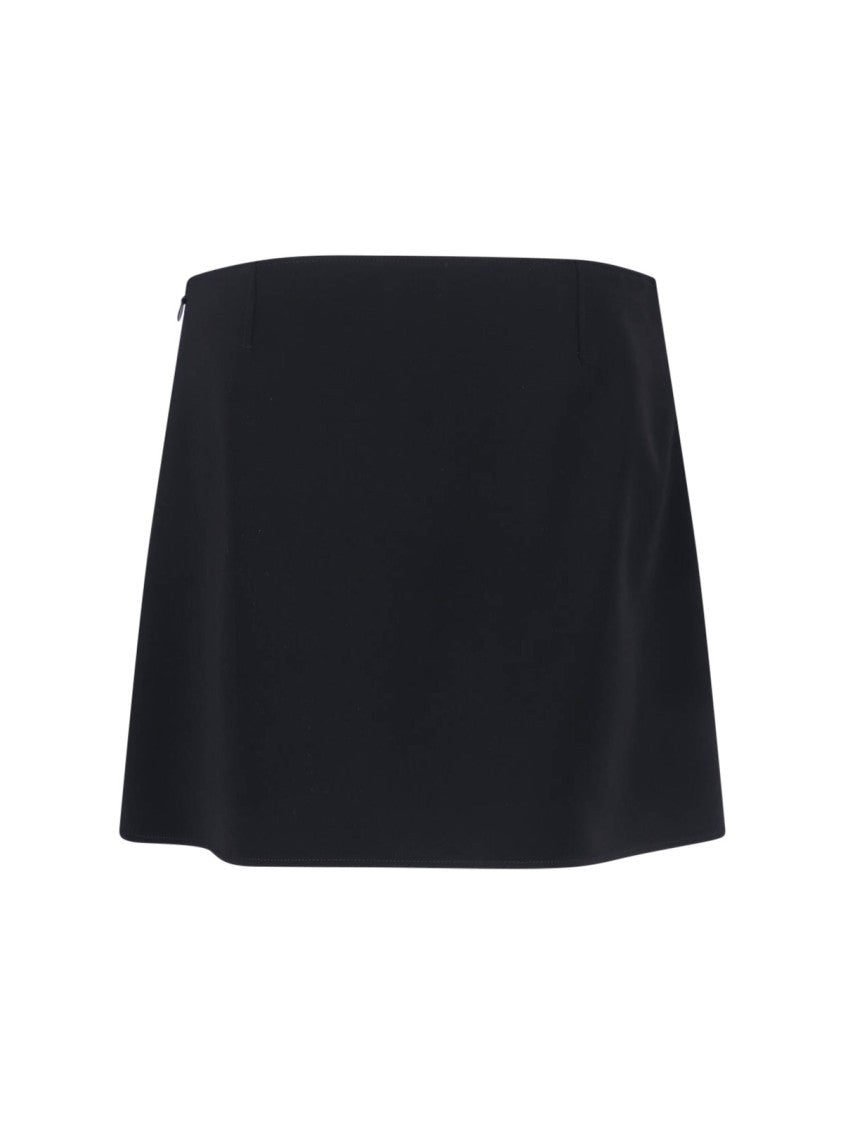 Courrèges Logo Mini Skirt – Black