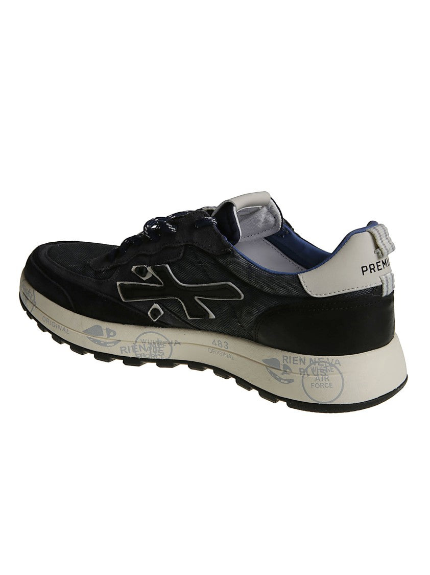 Premiata Layered Low-Top Sneakers With Textured Design