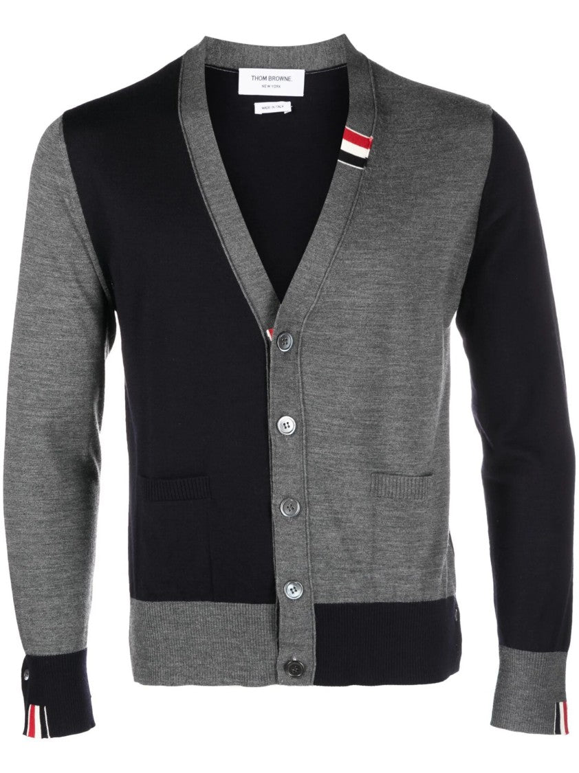 Thom Browne Cardigan Sweater With V-Neck