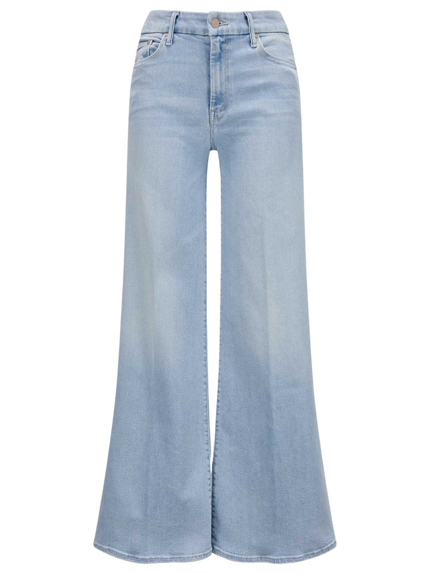 Mother Stretch Cotton Wide-Leg Jeans