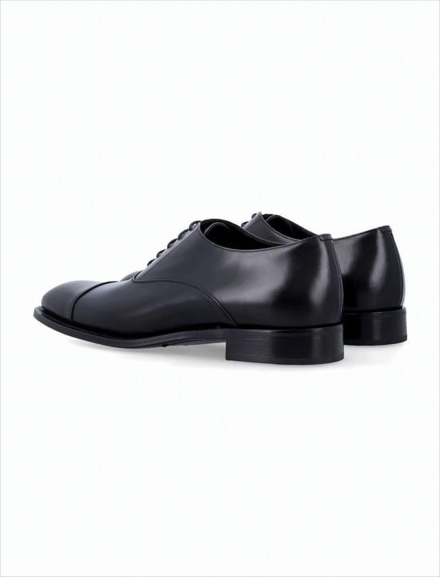 Saint Laurent Refined Black Calfskin Oxford Shoes