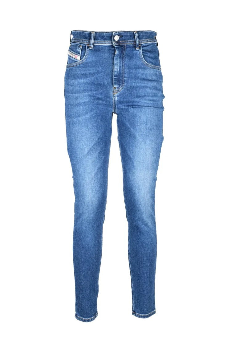 Diesel Blue Cotton Modal Elastomultiester Elastane Women's Jeans