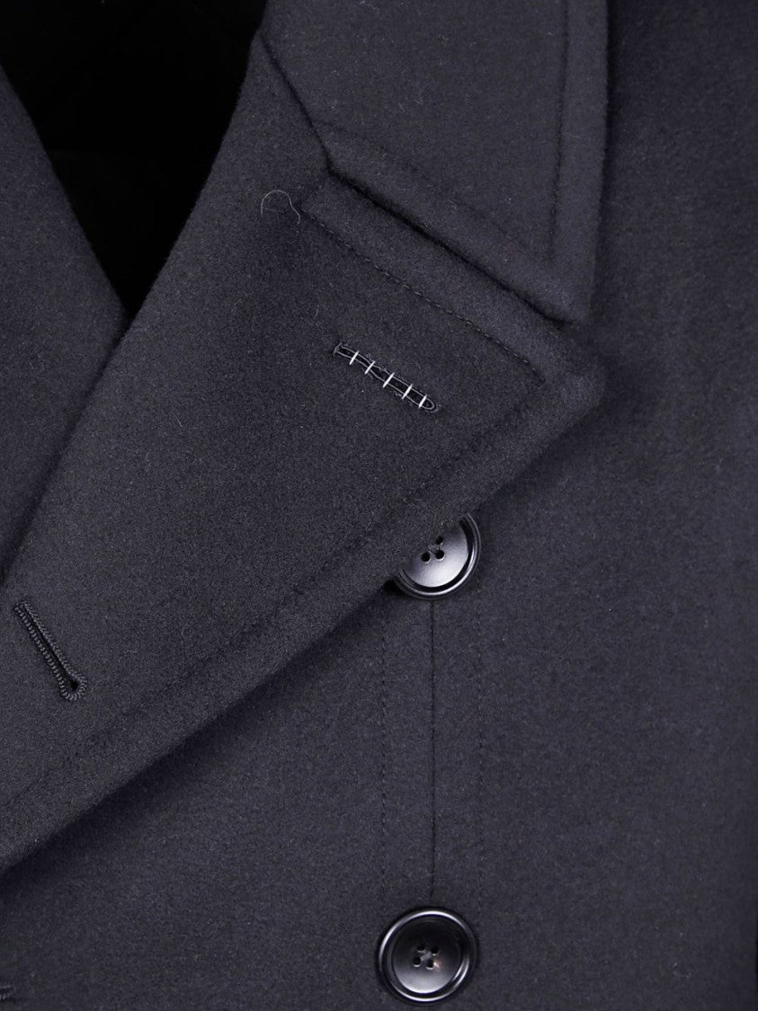 Tom Ford Long Double-Breasted Virgin Wool And Cashmere Coat