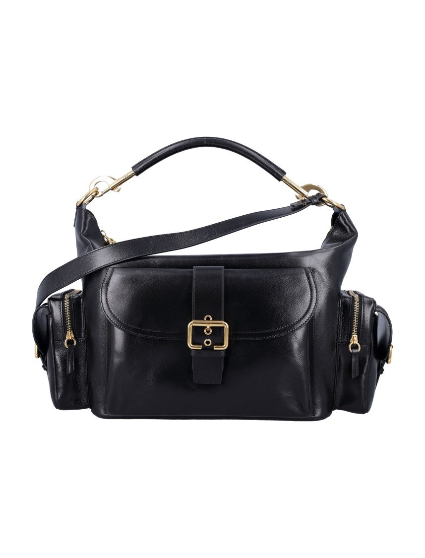 Chloé Structured Black Leather Camera Bag