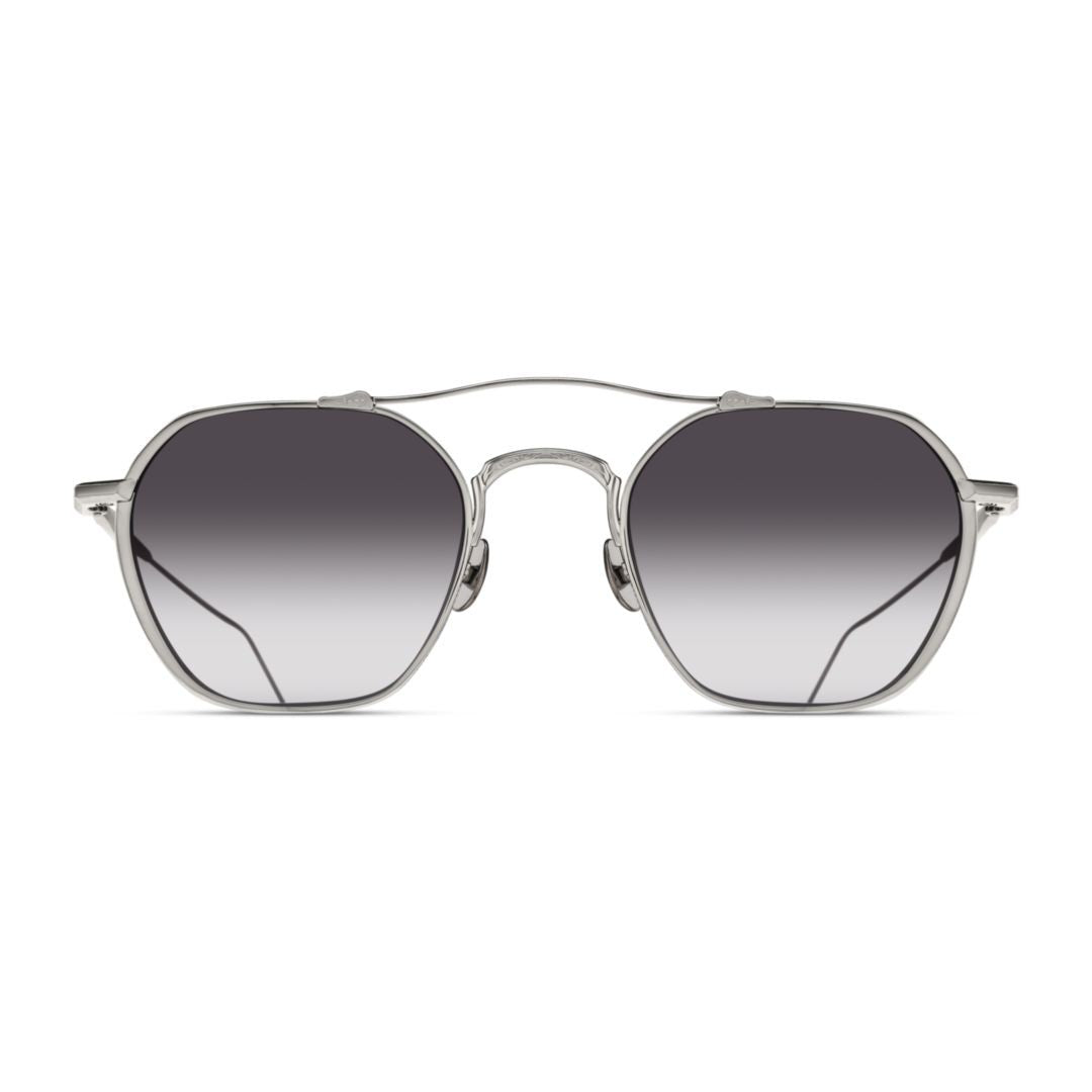 Matsuda M3145.Sg Geometric Silver-Tint Sunglasses With Double-Bar Bridge Design