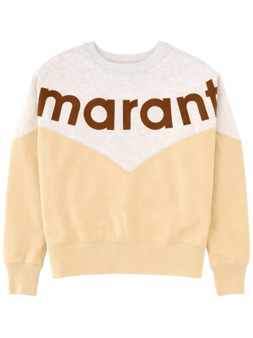 Isabel Marant Étoile Houston Two-Tone Beige Yellow Sweatshirt
