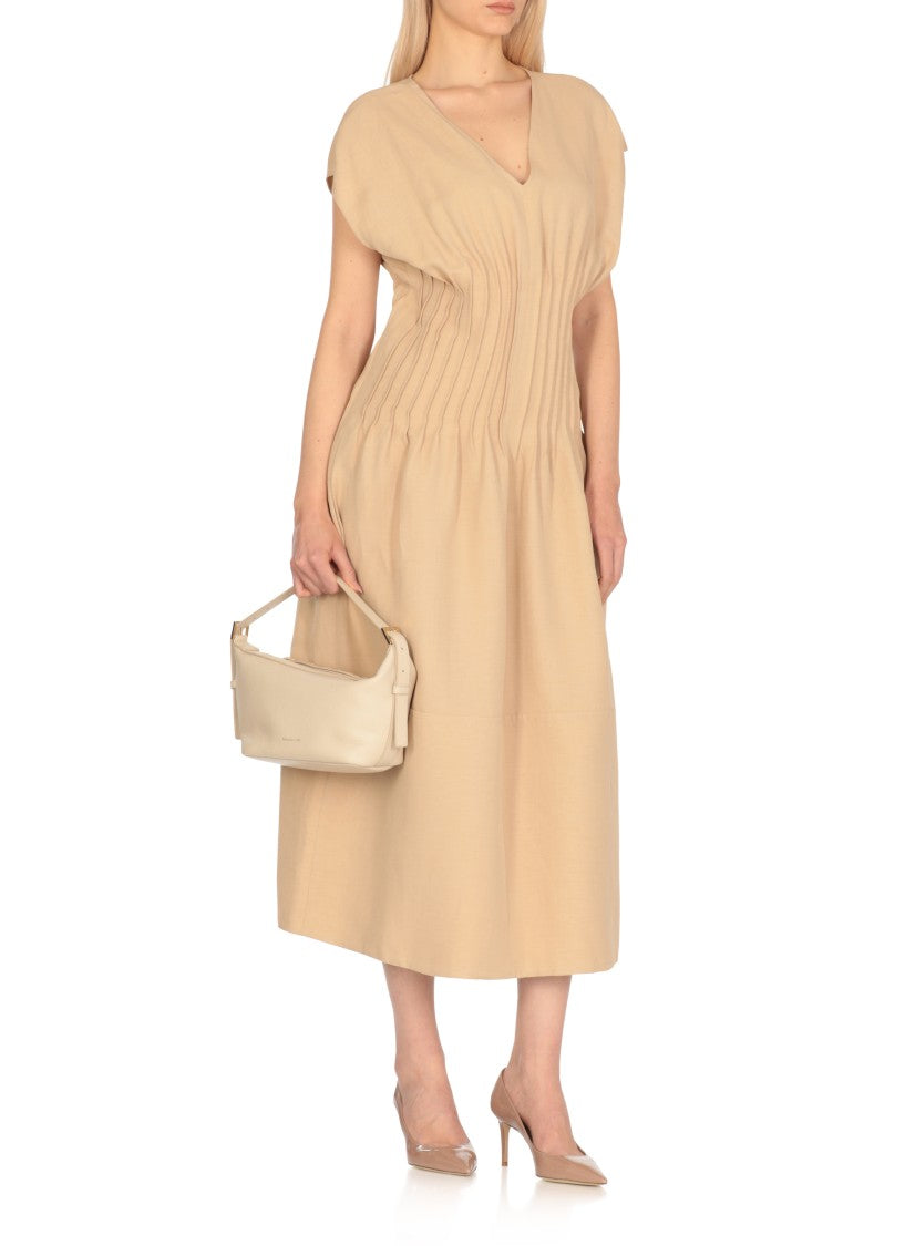 Fabiana Filippi Ivory Pebbled Letaher Bag