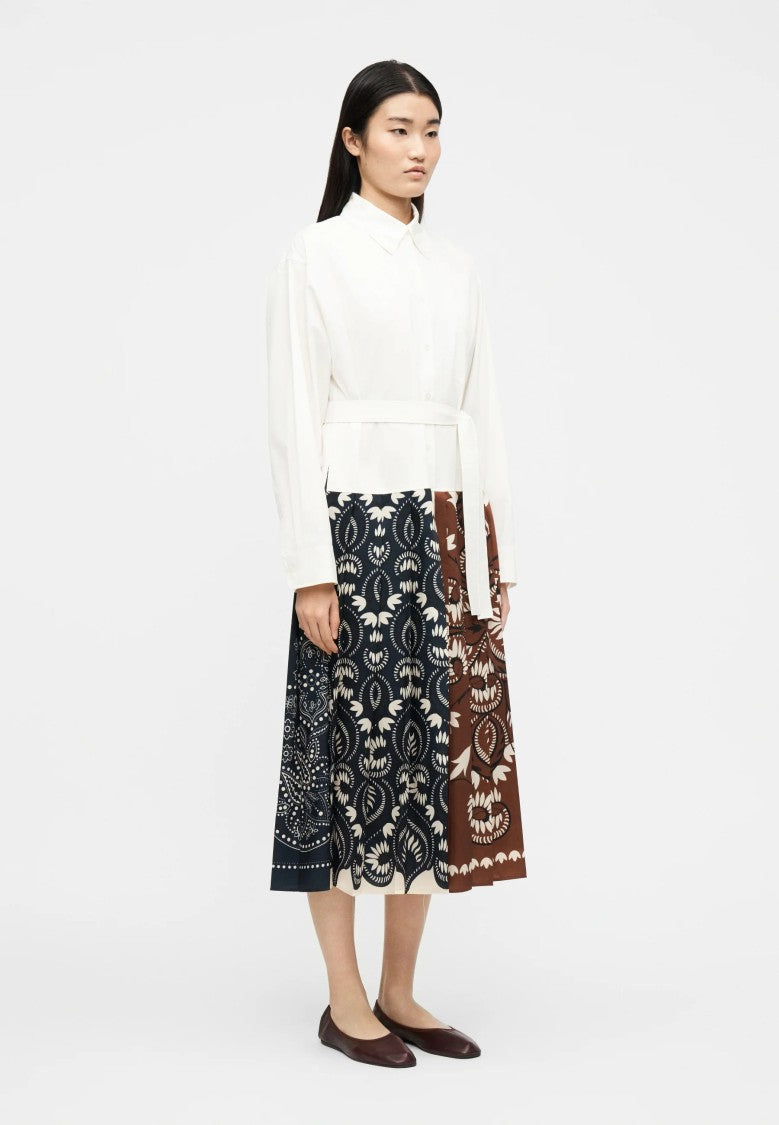 Max Mara White Cotton Blend Midi Dress