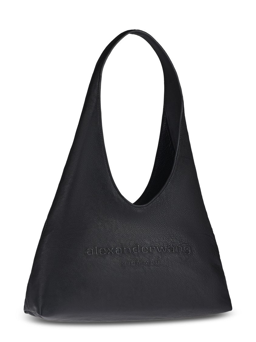 Alexander Wang Small Hobo Bag With Textured Leather And Embossed Logo