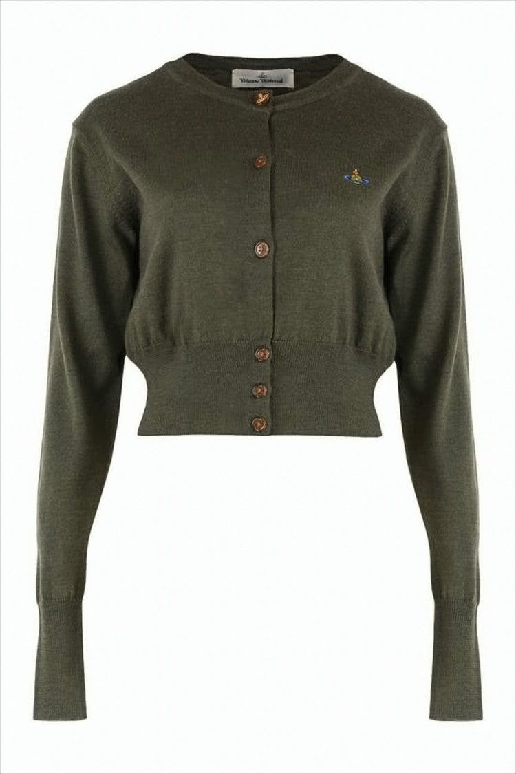 Vivienne Westwood Cropped Fitted Cardigan With Round Neckline