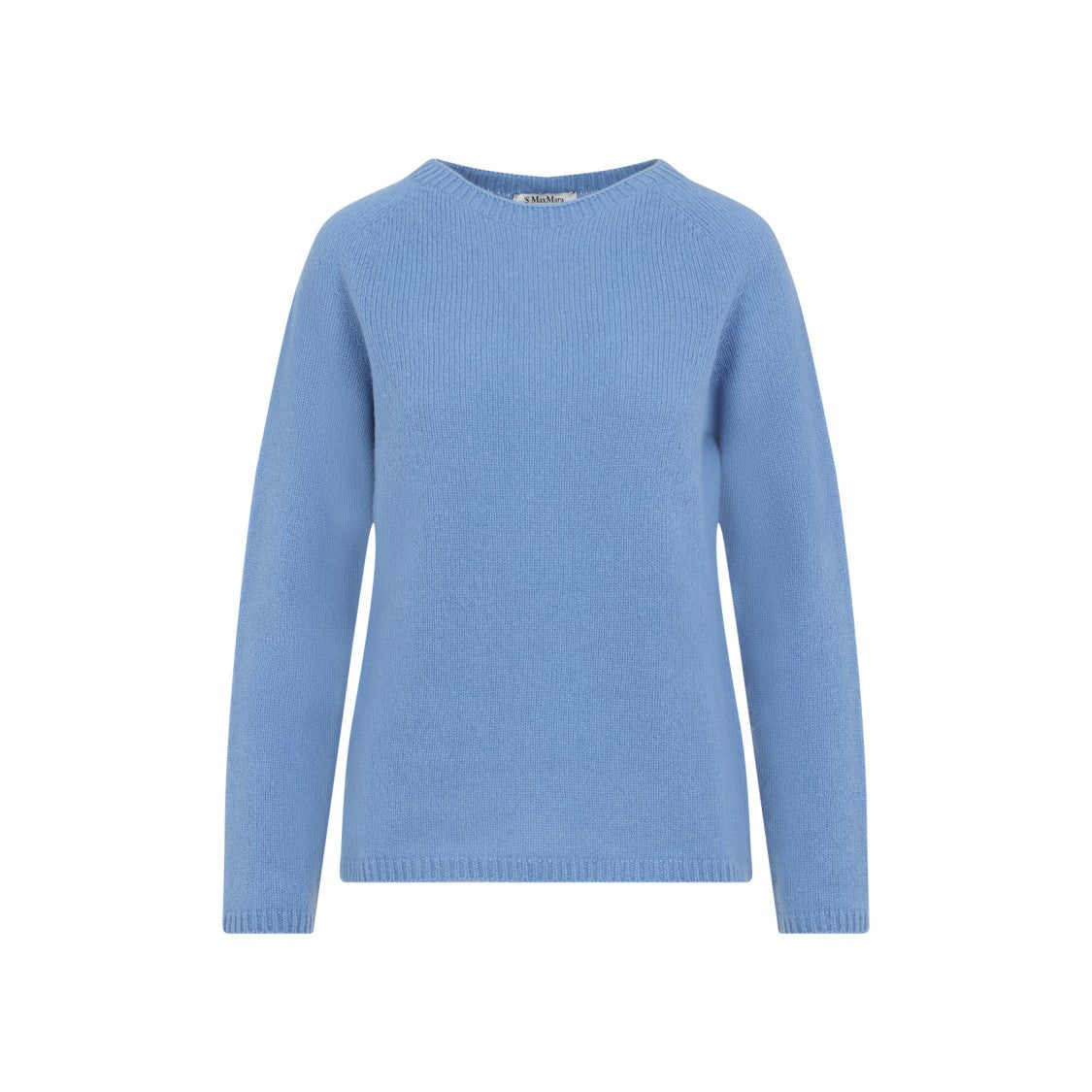 Max Mara Relaxed Fit Blue Wool-Cashmere Sweater