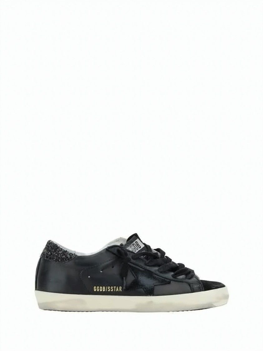 Golden Goose Classic Black Leather Low-Top Sneakers With Star Detail