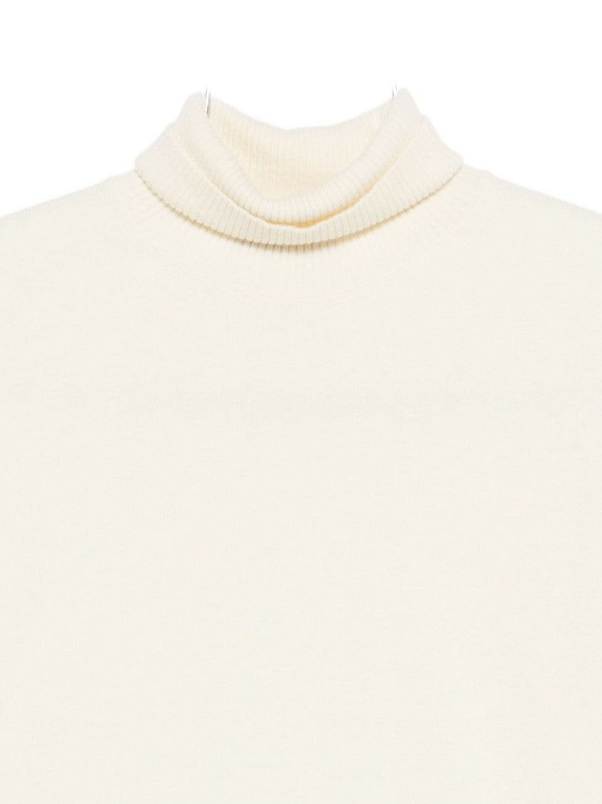 Daniele Fiesoli Cream Knit Sweater With Mock Neck
