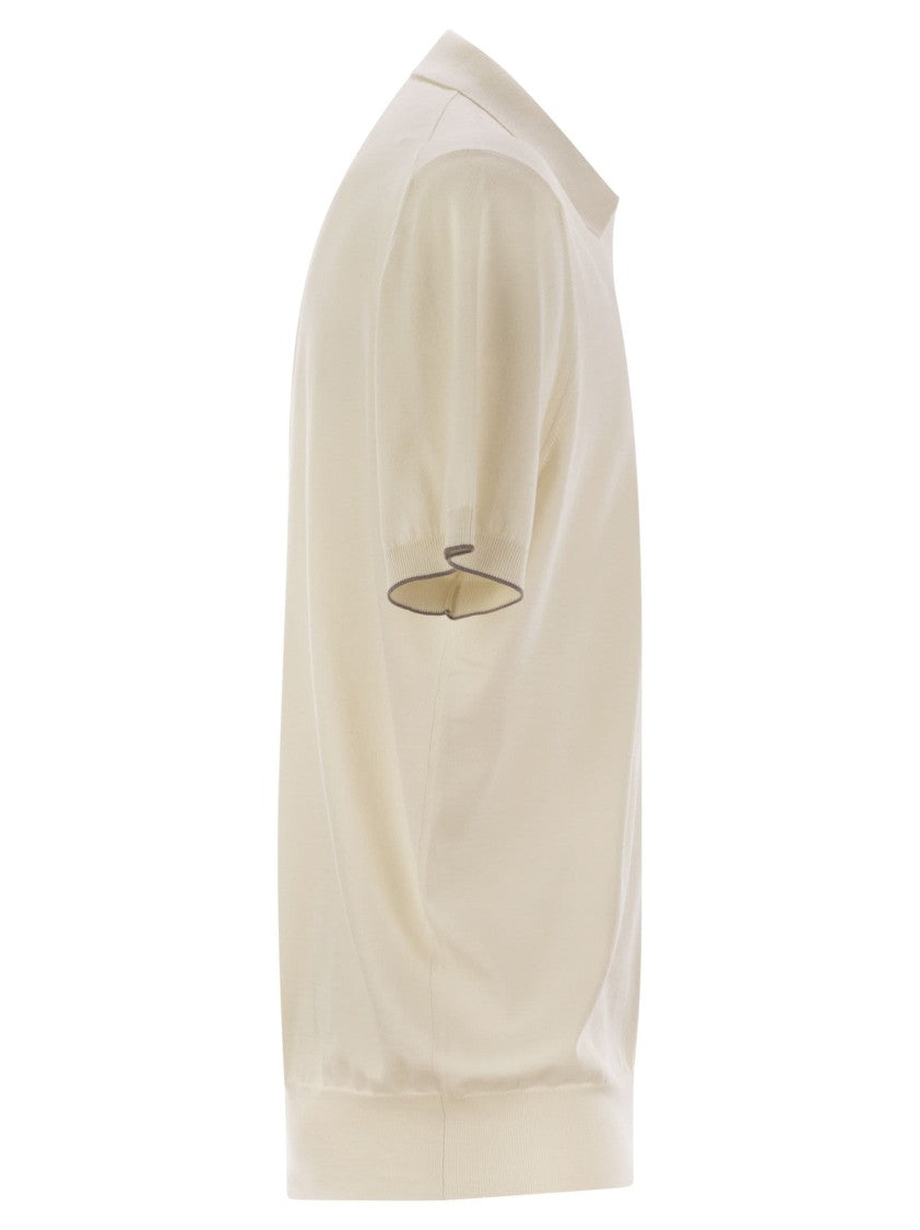 Brunello Cucinelli Cotton Polo Style Sweater