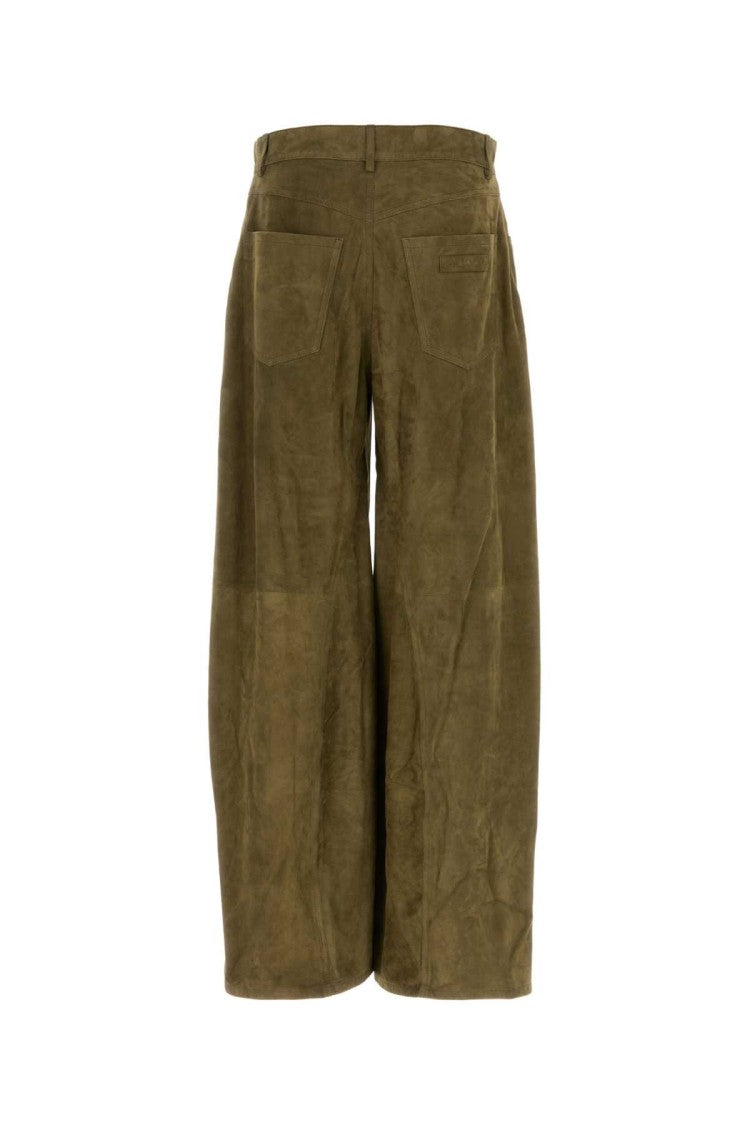 Marni Olive Green Suede Pant