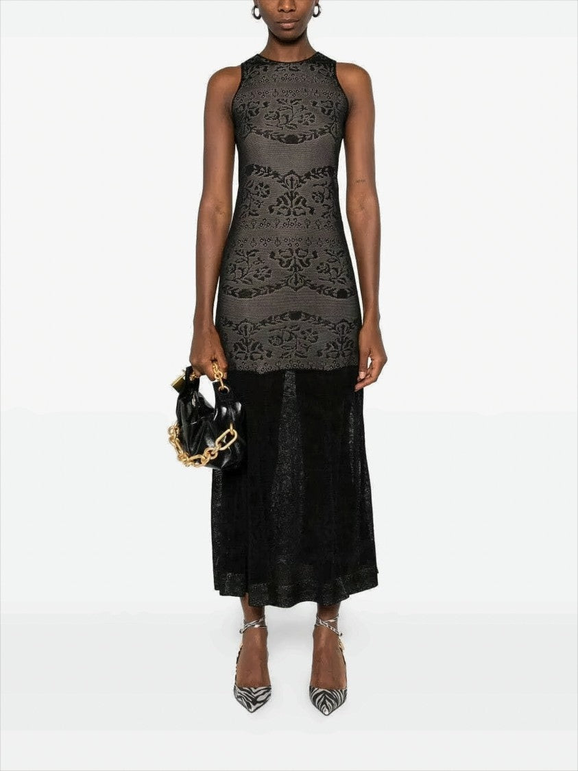 Twin-Set Long Viscose Knit Dress
