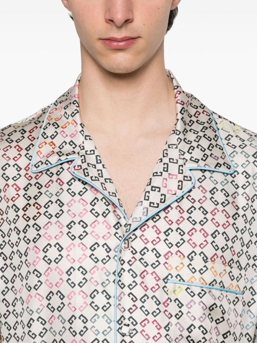 Givenchy Ecru Multi Patch Pocket Short Shirt