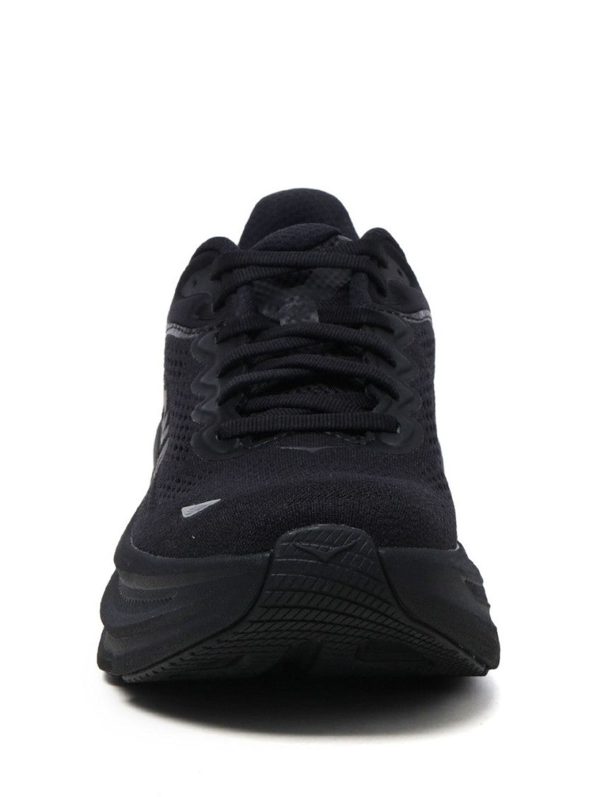 Hoka Black Streamlined Cushioned Sole Sneakers