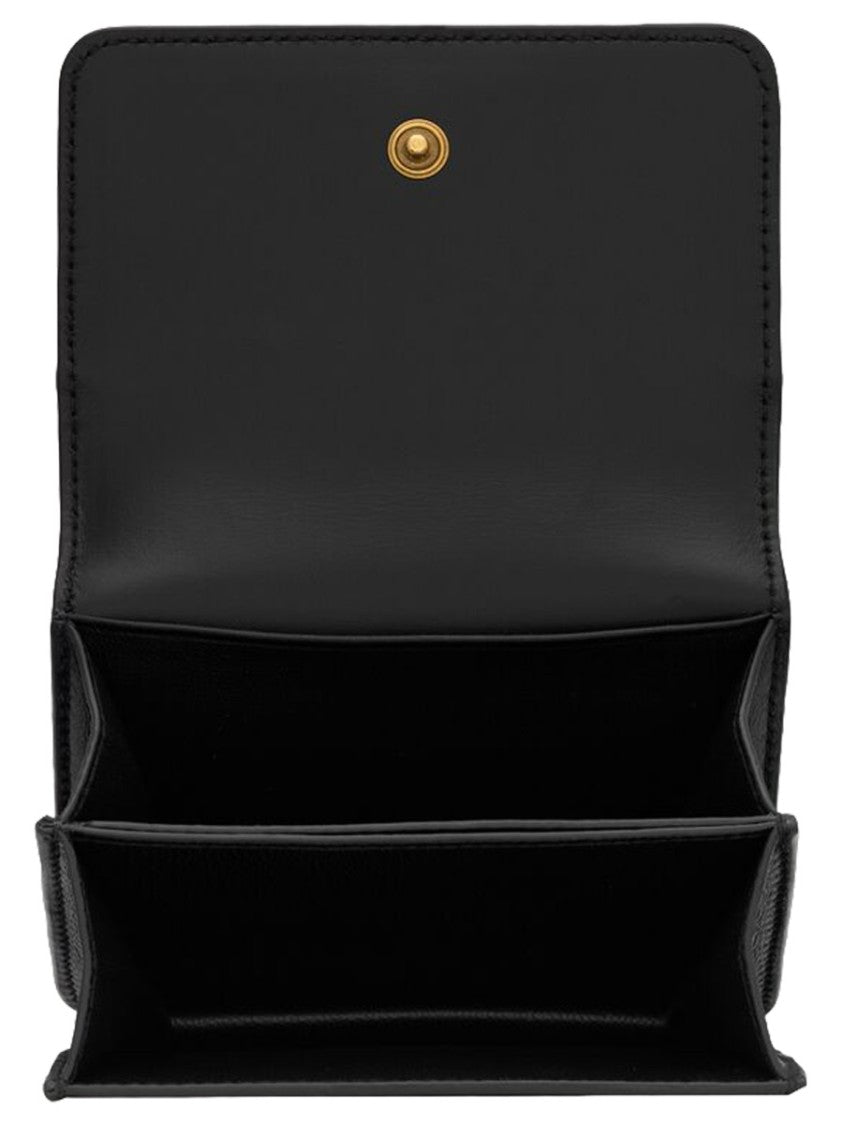 Saint Laurent Sleek Black Calf Leather Card Holder